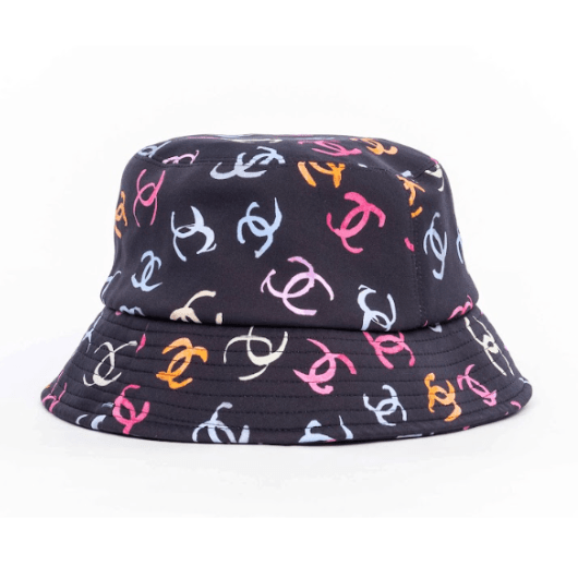 Chanel Bucket Hat Black Colorful