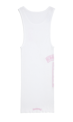  T BAR RIB TANK PINK PRINT