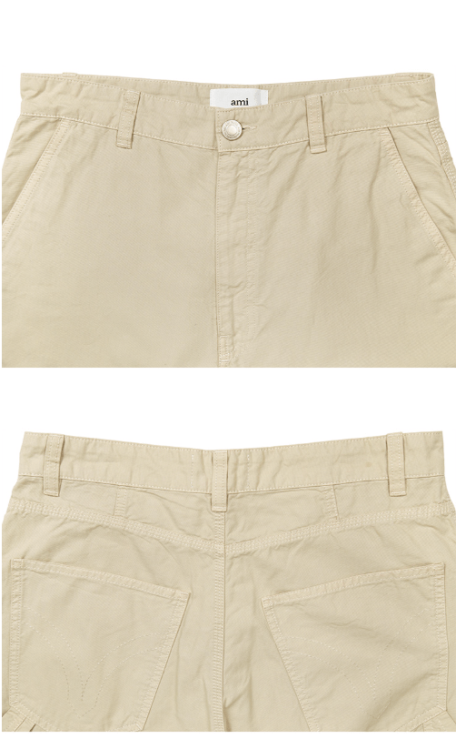 AMI Worker Fit Short Pants Beige
