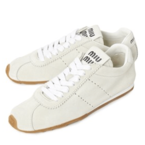 Miu Miu Suede Sneakers White