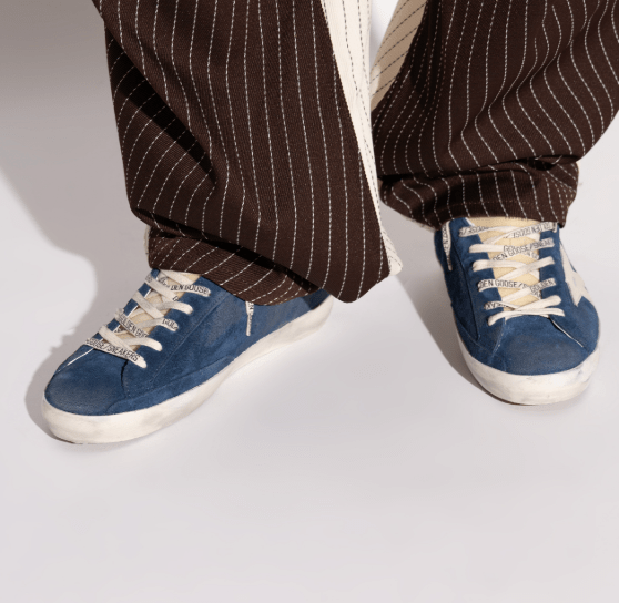 Golden Goose Super-Star Aviator Blue Cream Silver