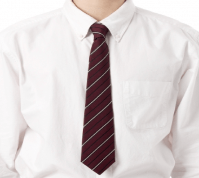 Saint Laurent Burgundy Striped tie