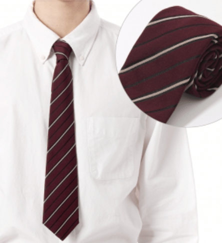 Saint Laurent Burgundy Striped tie