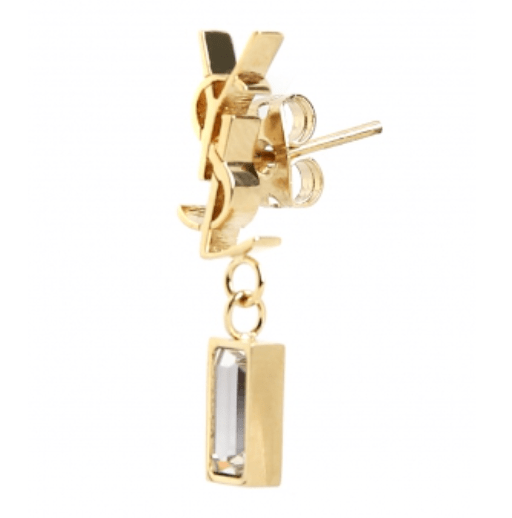 Cassandre single earring in metal and rhinestones
