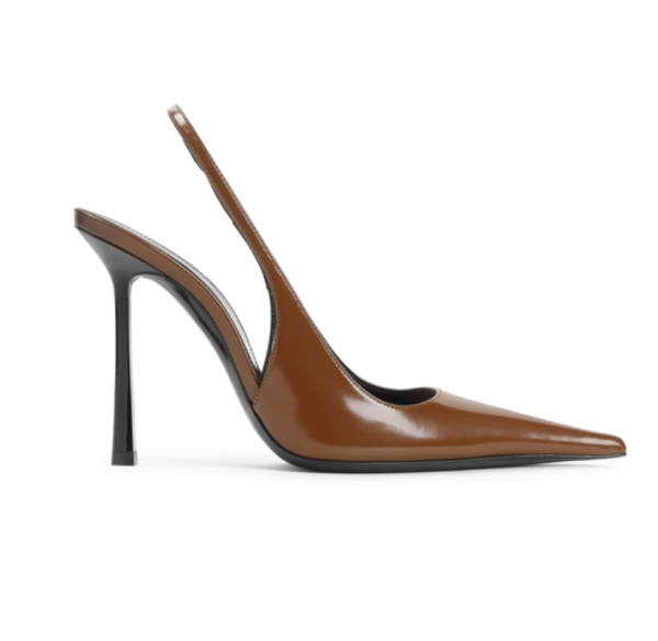 Saint Laurent brown slingback heels