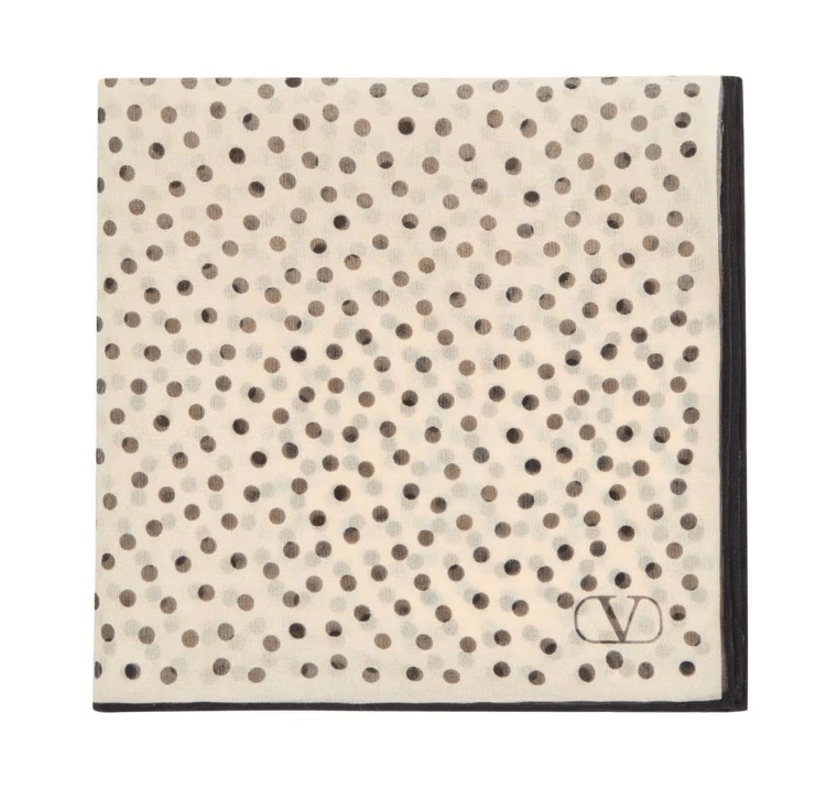 Valentino Garavani Silk Polka-Dot Pocket Square