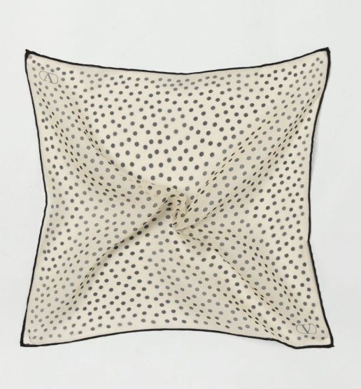 Valentino Garavani Silk Polka-Dot Pocket Square