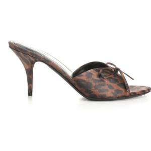BALENCIAGA Brown Leopard Sandal Heels