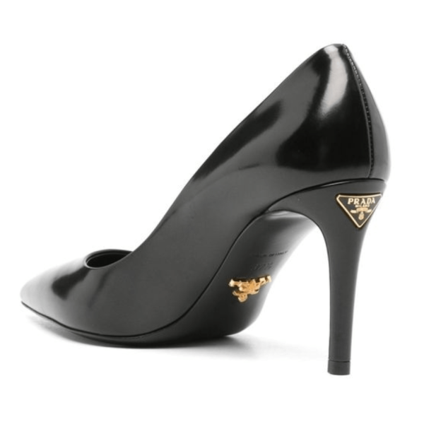 PRADA Pointed-Toe Leather Pumps
