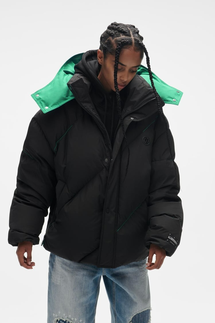 Ader Error x Zara Oversize Puffer Jacket Black