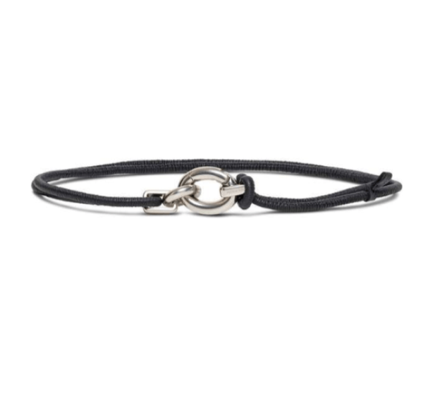 Silver Buckle Double Strap Belt