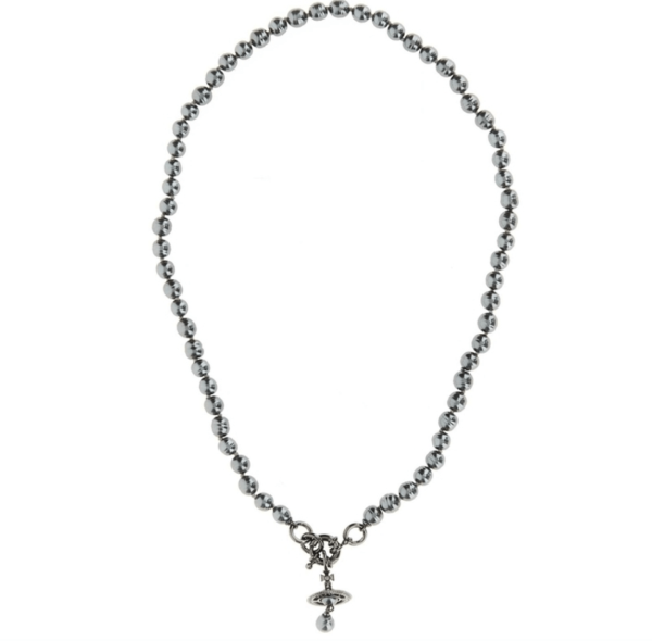 Vivienne Westwood Alekska Grey Pearl Necklace