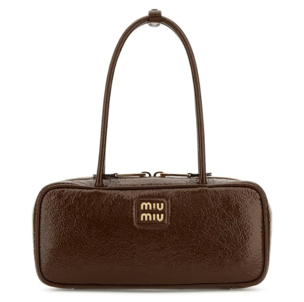 Miu Miu Beau Naplak Patent Leather Bag Palisander