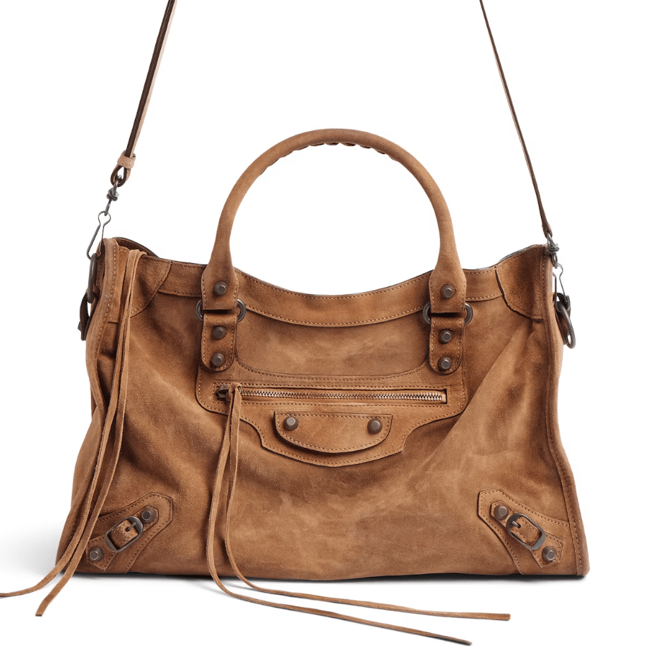 Balenciaga Le City Bag Medium Camel Suede