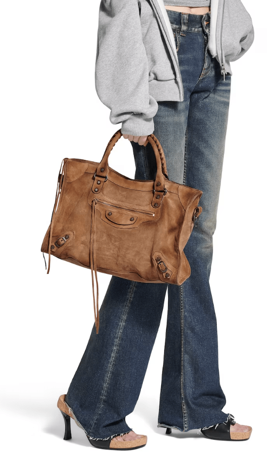Balenciaga Le City Bag Medium Camel Suede