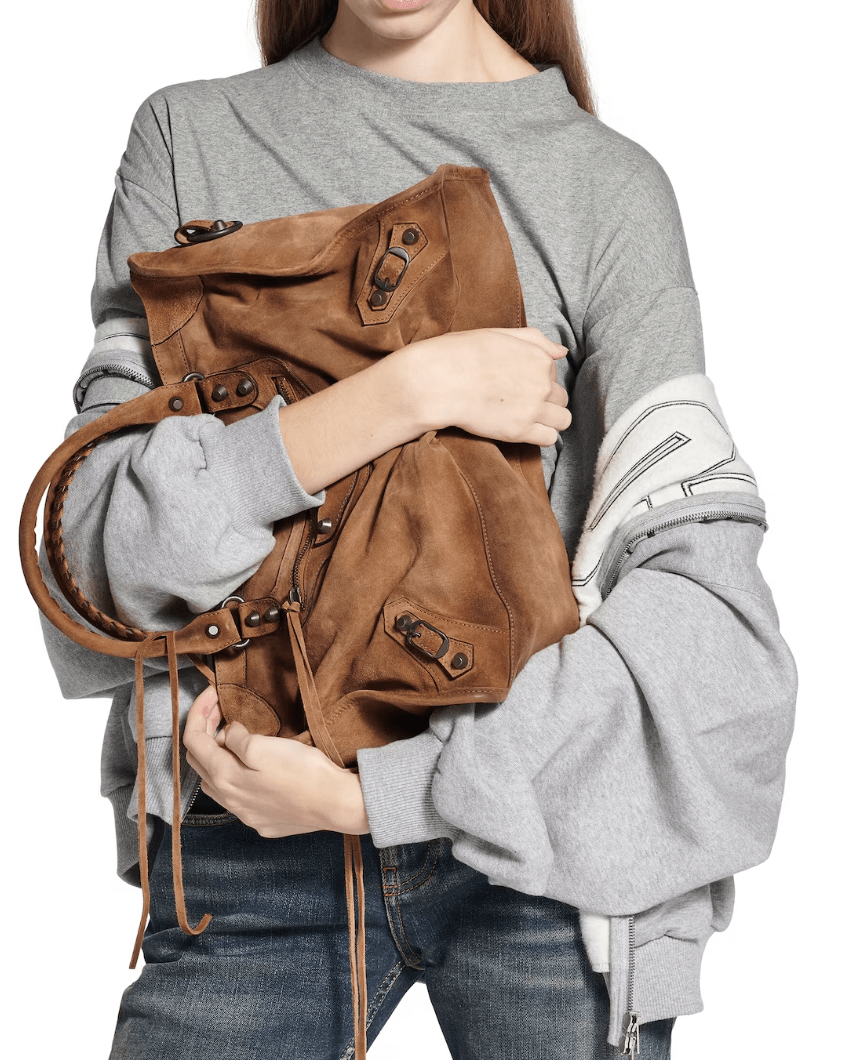 Balenciaga Le City Bag Medium Camel Suede
