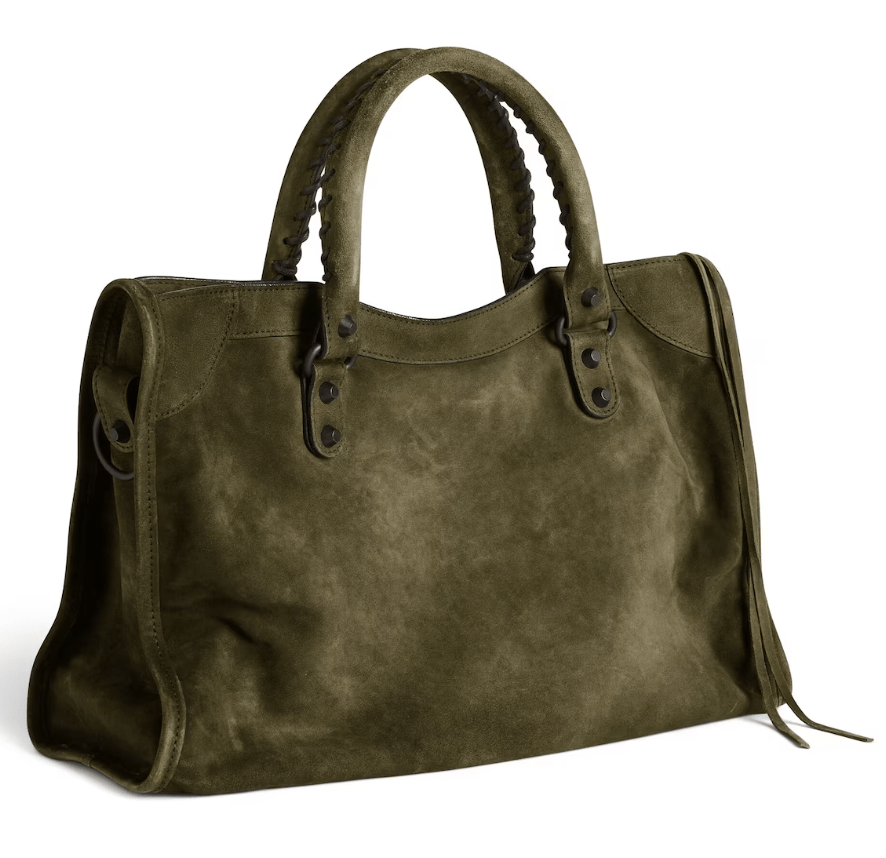Balenciaga Le City Bag Medium Khaki Suede