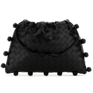 Bottega Veneta Intrecciato Black Shoulder Bag