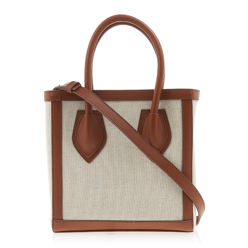 logo cotton tote shoulder bag