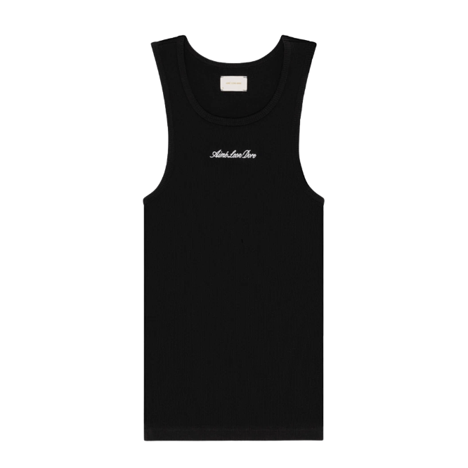 Aime Leon Dore Embroidered Logo Tank Top Jet Black