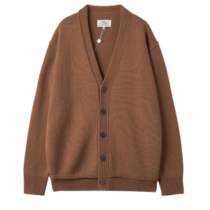 Maison Margiela Elbow Patch Cardigan Almond