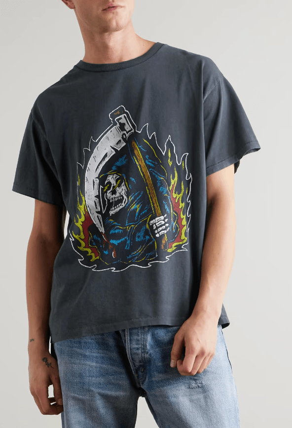 GALLERY DEPT. Big Ripper Glitter Print Cotton Jersey T-Shirt