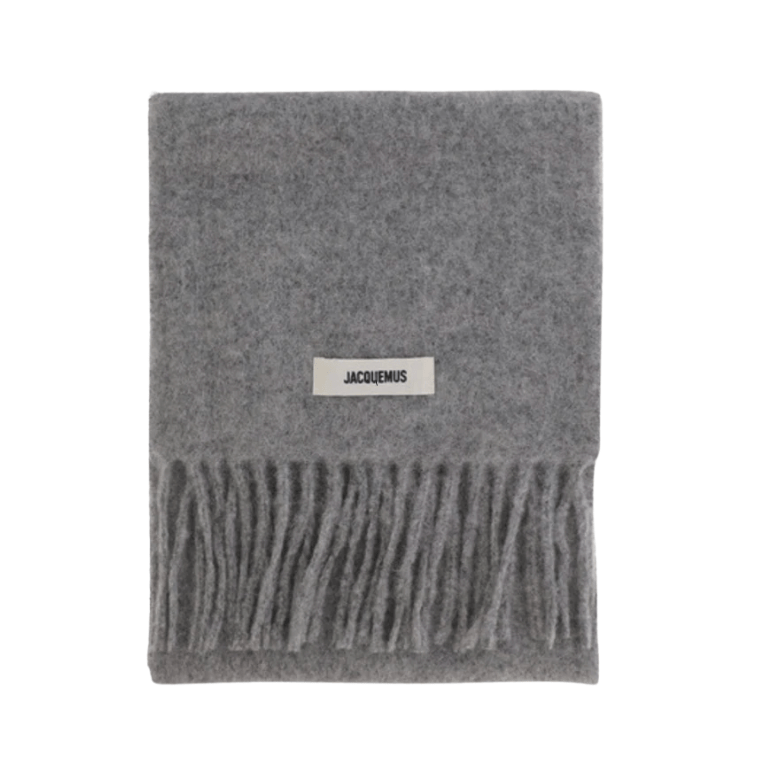 JACQUEMUS L'ECHARPE CARRO GREY