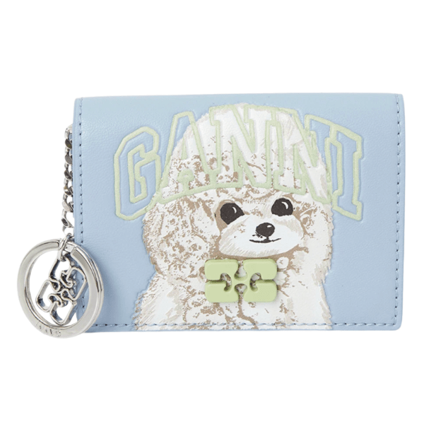 Ganni Card Holder Wallet Blue