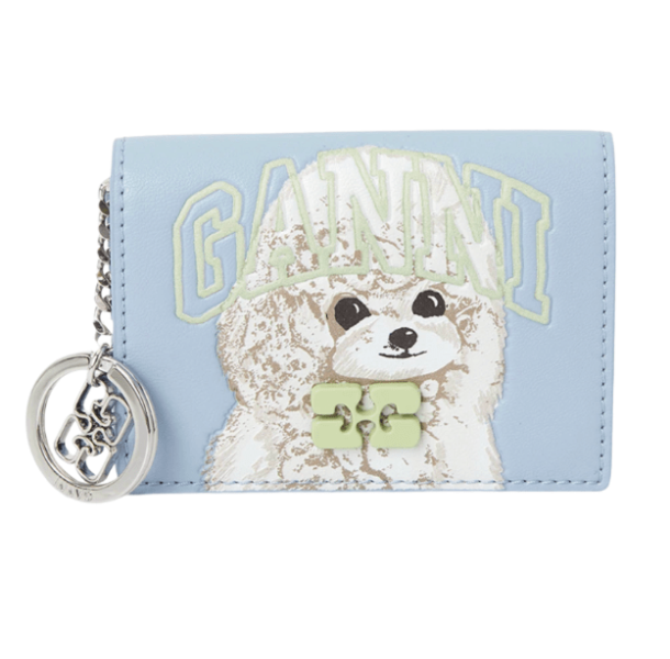 Ganni Card Holder Wallet Blue