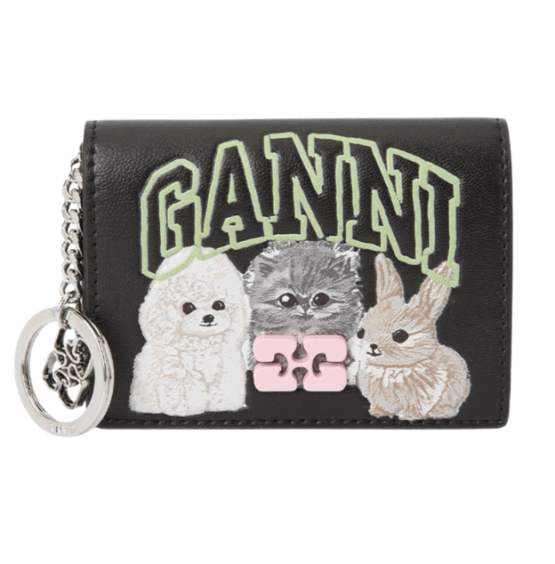 Ganni Card Holder Wallet Black