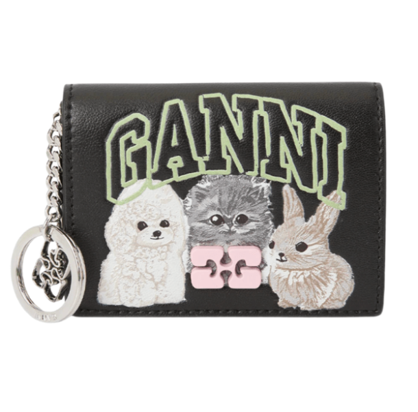 Ganni Card Holder Wallet Black