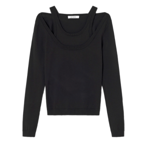 ÉTOILE Double-Layer Knit Black