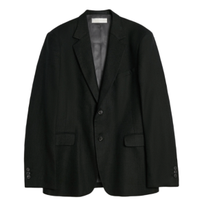 CEREMONY BLAZER COAL BLACK LINK STRIPE WEAVE