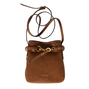 Miu Miu Napa Leather Pouch Oak