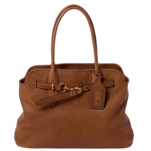 Miu Miu Aventure Nappa Leather Bag Oak