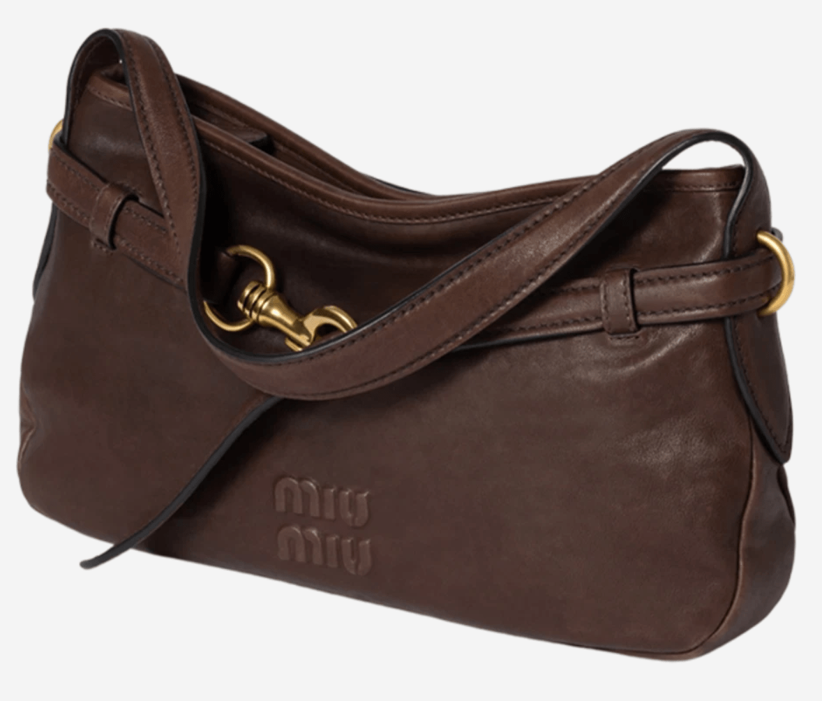 Miu Miu Aventure Nappa Leather Bag Brown