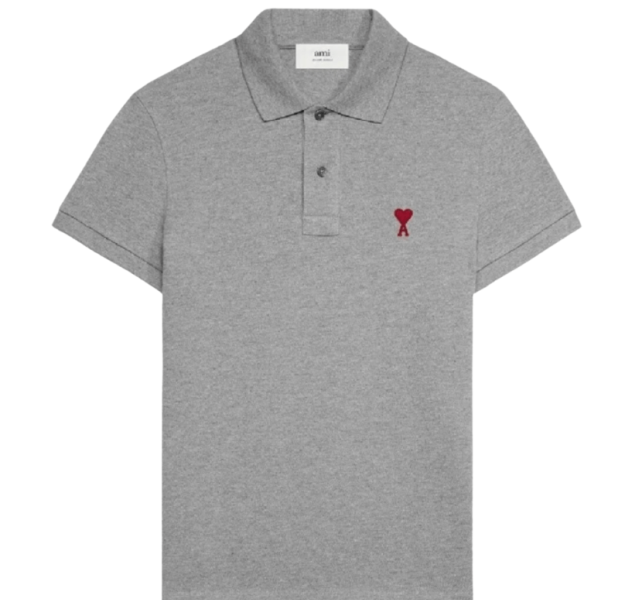 AMI de Coeur Polo Shirt Heather Grey