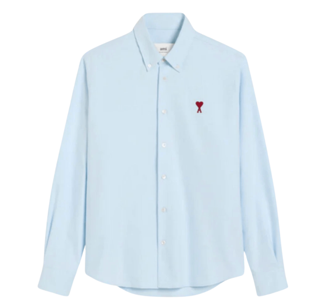 AMI de Coeur Cotton Oxford Button Down Shirt Sky Blue