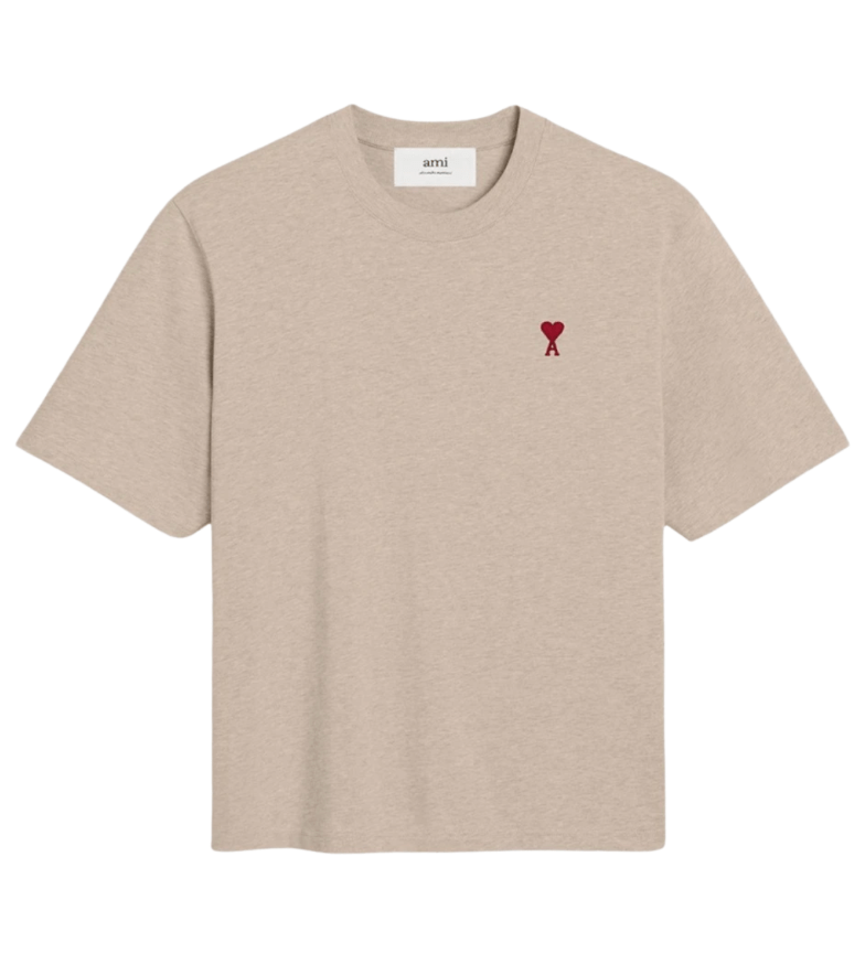 AMI de Coeur Boxy Fit T-Shirt Heather Light Beige