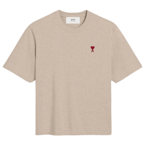 AMI de Coeur Boxy Fit T-Shirt Heather Light Beige