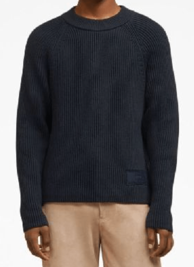 AMI Alexandre Mattiussi Crew Neck Sweater Night Blue