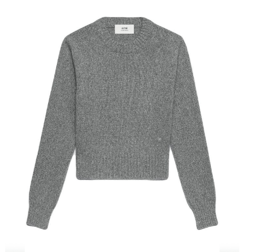 (W) AMI de Coeur Tonal Sweater Heather Grey
