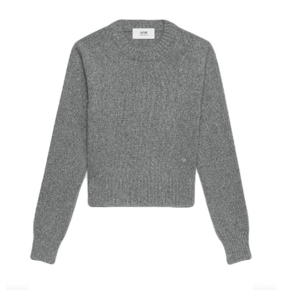 (W) AMI de Coeur Tonal Sweater Heather Grey