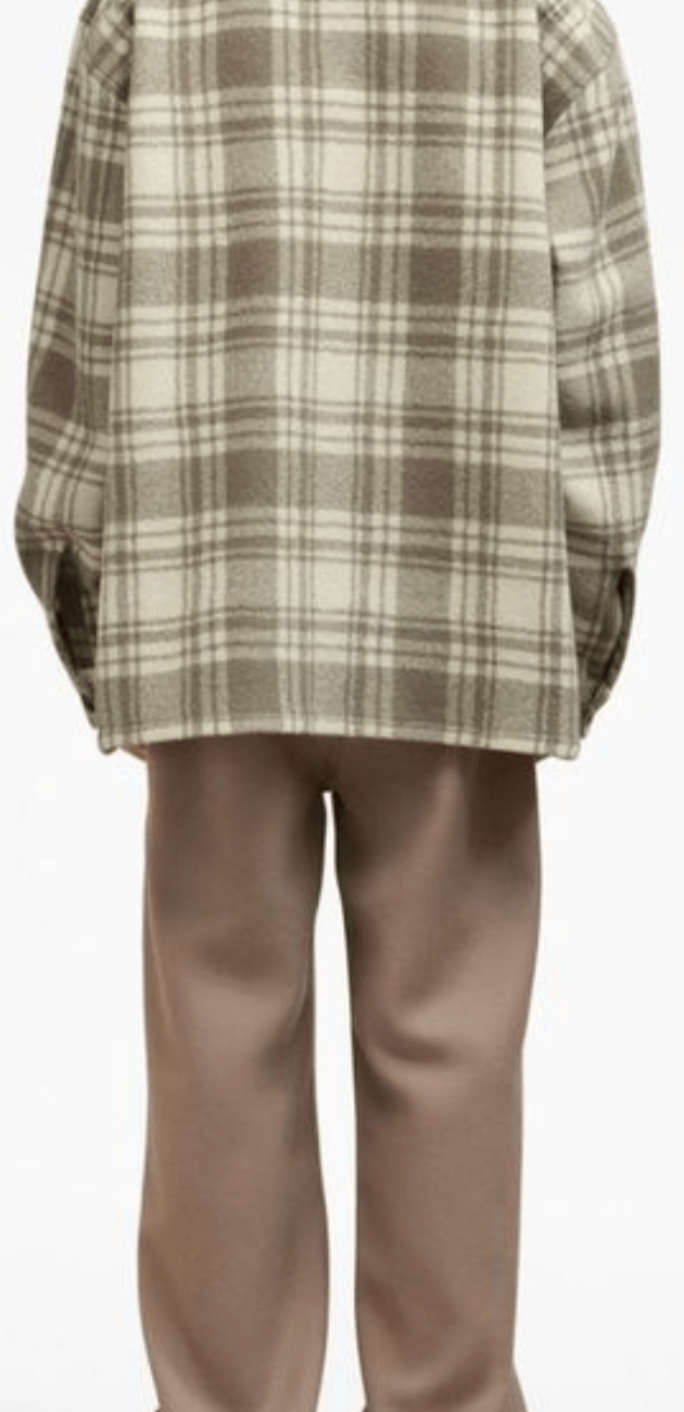AMI Plaid Wool Shirt Jacket