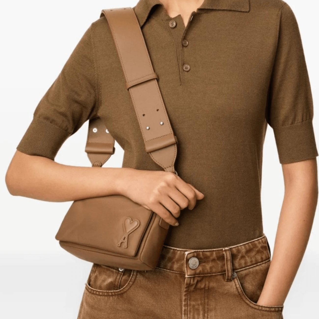 HAZELNUT Brown Nylon Canvas Marcel Lunch Box Bag