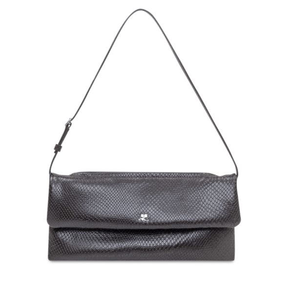 Courrèges Vipper snakeskin-embossed Clutch