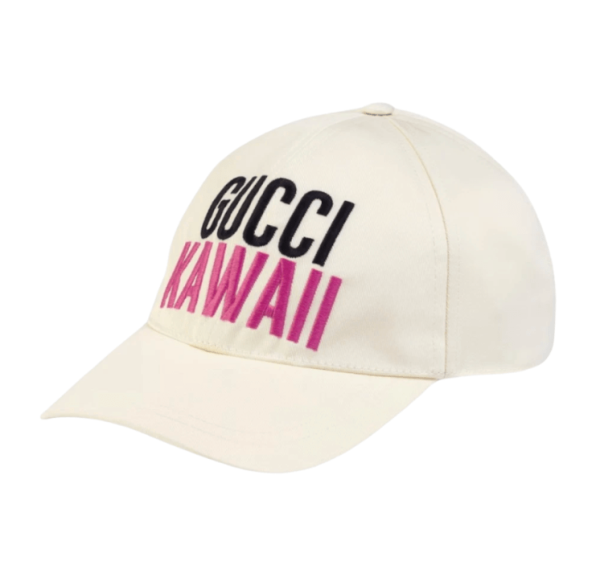 Gucci Cotton Baseball Hat Ivory