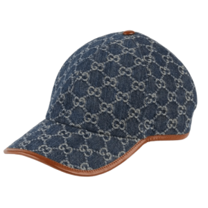 Gucci GG Denim Baseball Cap Blue Ivory