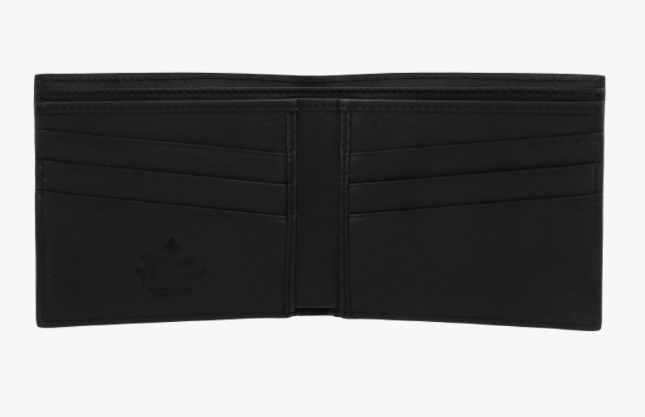 Vivienne Westwood Saffiano Logo Leather Bi-Fold Wallet Black