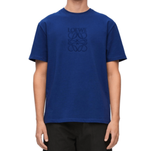 Loewe Regular Fit T-Shirt in Cotton Blue